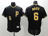 Pittsburgh Pirates #6 Starling Marte Black 2016 Flexbase Collection Stitched Jersey,baseball caps,new era cap wholesale,wholesale hats